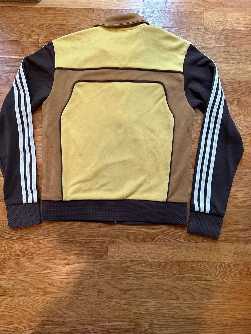 Adidas Wales  Bonner adidas Yellow and Brown Zip-Front Track Jacket men’s small - Picture 12 of 14